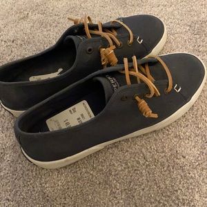 Navy sperry sneakers